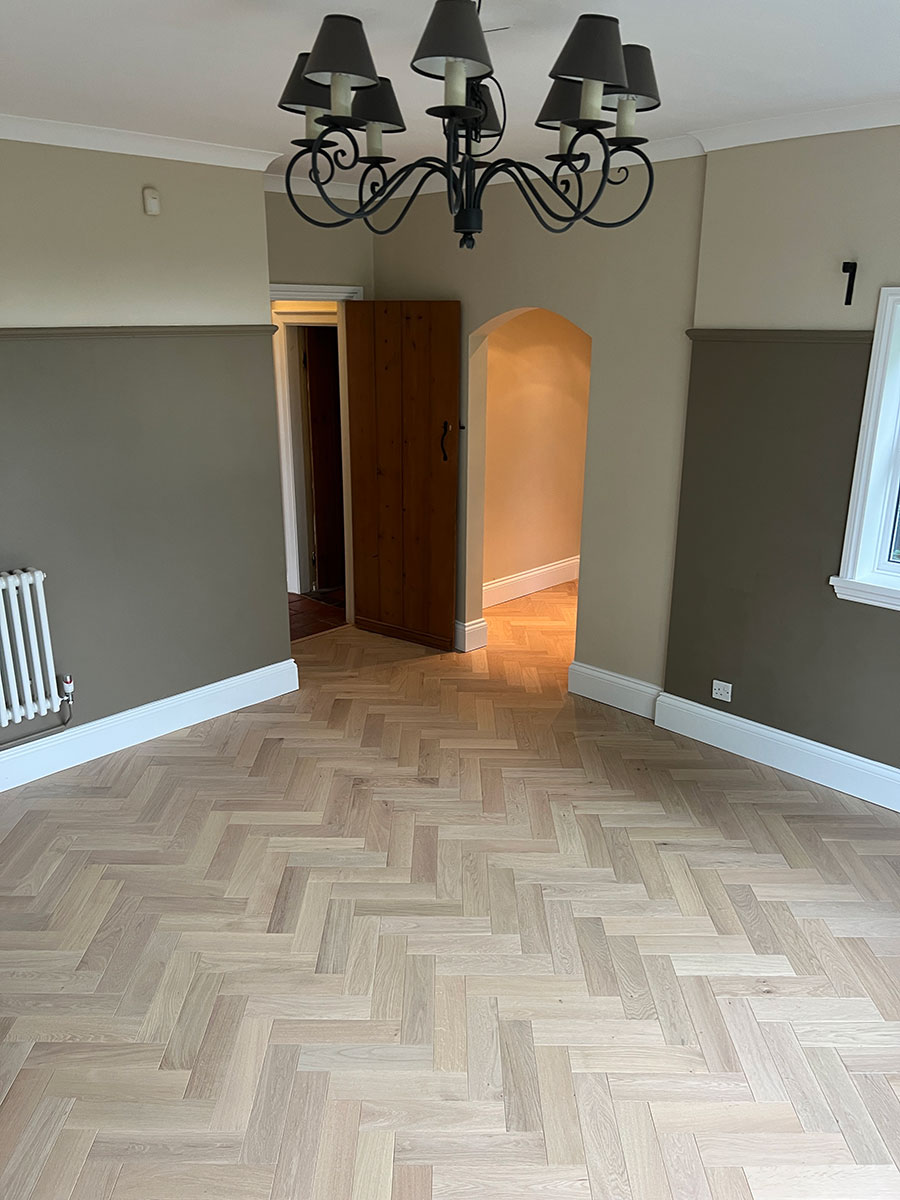 Herringbone Wood Flooring Installation Wythall - Wooden Floor Fitters ...
